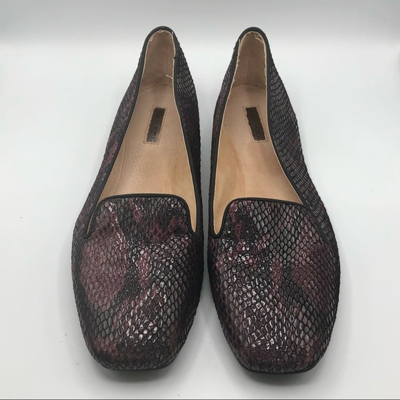 TAHARI CLEMENTINE SNAKE PRINT PURPLE FLATS - Picture 8 of 10